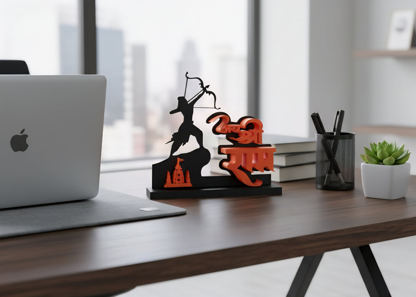 3D Printed “Jai Shri Ram” Devotional Name Sculpture – Home & Office Decor
