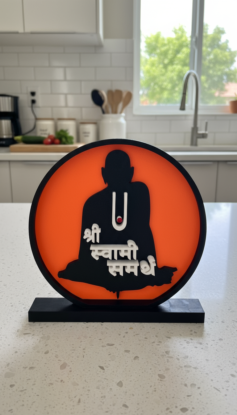 Shri Swami Samarth 3D Printed Decorative Plaque